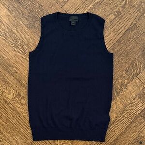 100 % cashmere J Crew Black Sleeveless Sweater Vest